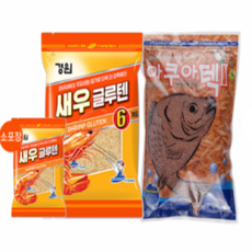 경원떡밥 환상조합 아쿠아텍2 + 새우글루텐 집어제 낚시미끼 동시에, 1세트, 680g