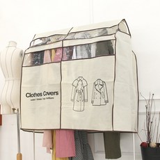 올리오 부직포 투명창 옷걸이 행거 정리 보관 가리개 커버 덮개 고급형 1개, 1매