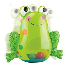 유아공장난감 개구리오뚜기 6개월이상 아동오뚜기 아동오뚝이 출산선물, 1개, 그린