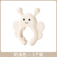 嗨購 矽膠小蜜蜂鍋鏟架 廚房多功能灶臺廚具鍋鏟勺置物架 防燙鍋鏟放置架, 1個, 米色【袋裝】