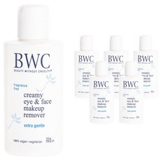BWC 크리미 아이 & 페이스 메이크업 리무버 엑스트라 젠틀, 118ml, 6개