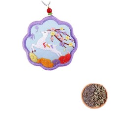 手工刺繡平安符香囊, 一鹿錦繡, 1個