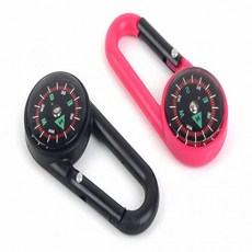 등산고리 나침반 카라 키링 돋보기, 1개
