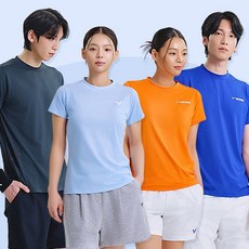 빅터 남성 여성 티셔츠 반팔 배드민턴 의류 VT25ATS001M
