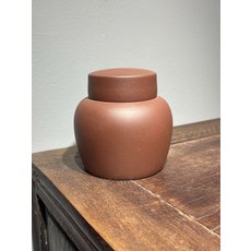 素雅紫砂茶葉罐 高11釐米 直徑11釐米 紫泥, 如圖所示, 1個