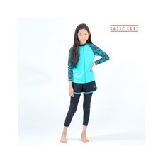 베이직 엘르 여아동 레깅스 래쉬가드세트 생존수영복 여주니어래쉬가드 BEG-T602T 2952877