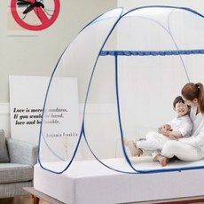 여름 접이식 바닥있는 모기장 텐트 침대 대형 원터치 방충망, 2인용 120cm