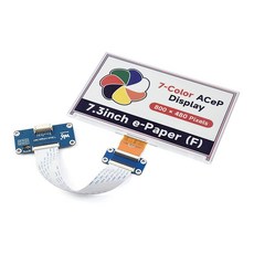 Waveshare 7.3x2.54cm ACeP 7색 E-Paper E-Ink 디스플레이 모듈 라즈베리 파이 4B/3B+/3A+ /3B /2B/1B+/1A+/Zero 2 W/Ze, Waveshare 7.3x2.54cm ACeP 7색 E