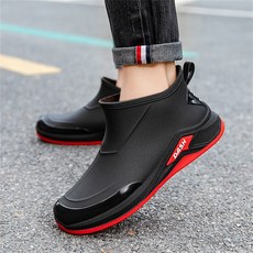 남자 숏 장화 발목 레인부츠 방수 장마철 가벼운 미끄럼방지 초경량 AH57