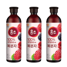 청정원 홍초 복분자 100%발효초, 900ml, 3개
