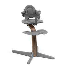 STOKKE Nomi 經典五件組 (櫸木/橡木/胡桃木) 嬰兒成長椅, 胡桃木-灰色