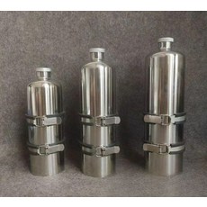 오토바이 예비 연료통 비상용 기름통 탱크 휴대용 연료 소형 말통 등유통 스테인레스, 2. 소형 블랙 브래킷 포함 1L