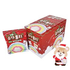 크리스마스 빅슈가롤리 솜사탕 자일로스 무지개 롤 모양, 10g, 3개