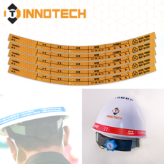 안전모 식별띠 반사띠 안전모 착용 혈액형스티커 S134-22 10SET(50개입), 황색, 10세트