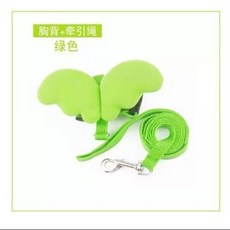 兔子牽引繩 防掙脫遛兔神器 可調節胸背帶外出繩, 綠色小號（0-3斤-）, 1個