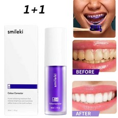 미국 퍼플 브라이트닝 치약 누렁니 제거 입냄새 제거 치약 치아미백 대용량 프리미엄 스케일링 치약, 2개, 30ml