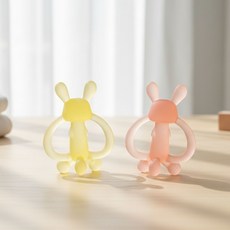 안전한 소재 신생아 유아 치발기, 1개, 옐로우, 본품