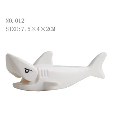 표범 동물 빌딩 장난감 모델 교육 벽돌 아이들을위한 블록 그림 악어 어린이 게임, Shark 1pcs 3