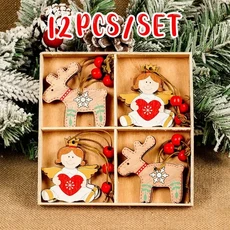 크리스마스 놈들 나무 펜던트 메리 장식 가정 2024 트리 Navidad 새해 선물, 05 Pendants 9