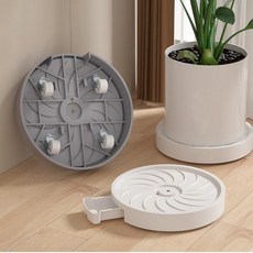 우이지아 자동물빠짐 안전바퀴 화분받침대, 1개, 블랙