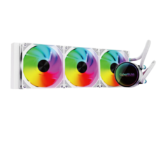 CyberSLIM CL-360 ARGB 可旋轉水冷頭CPU水冷散熱器 封閉式水冷散熱器, 白色