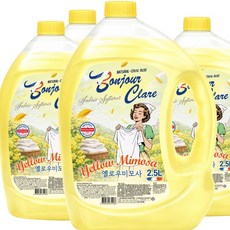 봉쥬르끌레어 구연산 섬유유연제 프로방스 옐로우미모사향 / 실내건조형 섬유린스, 4개, 2.5L