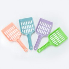 【大尾巴】粉彩貓頭鷹貓砂鏟 加大貓砂專用鏟, 1個, 簡約款貓砂鏟(顏色隨機)