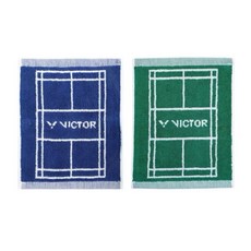 VICTOR 勝利 羽球場地造型運動小方巾 C-4197，柔軟吸水，方便攜帶，運動必備, 1個, 綠