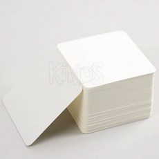 Kinos 카드엽서 반코팅 무지 종이카드 100매 6x6cm