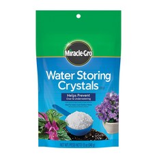 Miracle-Gro 물 저장 크리스탈 실외 및 실내 식물 Miracle-Gro Water Storing Crystals Helps Prevent Over and Underwa, 12온스