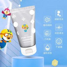 啵樂樂洗麵奶潔麵乳120g溫和洗臉清潔洗麵奶細膩泡泡兒童, 1個, 銀色洗面奶120g