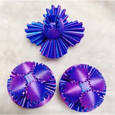 쭁쭁이네 3D 프린팅 피젯토이 스트레스 해소 데스크토이, 1개, 오로라 블루