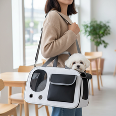 루움 어디든함께 반려동물 숄더백, 블랙, 1개