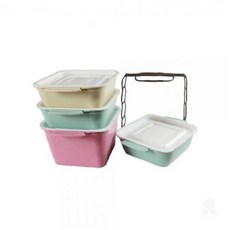 전자레인지 밀폐용기 4단 미니 찬합 직장인 점심 준비 도구 분리형 식판 다회용, 1개, 상세페이지 참조