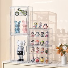 HK.sell 로이 피규어 케이스 벽걸이 투명 진열장, 사이즈:대형, 색상:투명화이트, 투명화이트, 1개