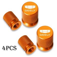 4pcs 자동차 휠 타이어 밸브 캡 스템 커버 Airdust 방수 Geely Atlas Coolray Emgrand EC7 EC8 X7 EX7 CK2, Geely-4
