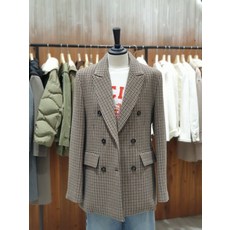 [백화점 홈쇼핑 정품] 지컷 하운드투스 울 블렌드 더블 자켓 7215110101