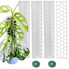 Haispring 플라스틱 이끼 기둥 4팩 43.2cm(17인치) 등반 식물 몬스테라 실내 식물을 위한 지지대 물이끼와 함께 작동하는 몬스테라 애호가 선물(화이트) 3107, 화이트 4팩