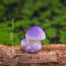 微景觀苔蘚裝飾品 - 創意仿真蘑菇DIY擺件, 仿真蘑菇實色-中號紫色連體蘑菇, 1個