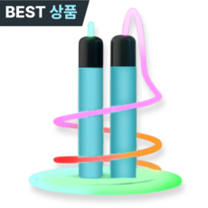 JJUBI LED 줄넘기 야광 오로라 어린이 유아 성인 (건전지 4개증정), 오로라블루, 1개