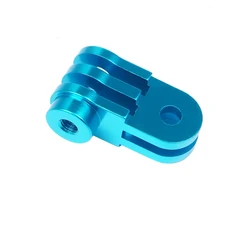 GOPRO Hero 13 DJI Yi SJcam EKEN 소니 액션 카메라 삼각대 홀더 용 CNC 알루미늄 방향 피벗 암 마운트 어, 03 Blue Short adapter