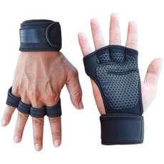 토도판다 헬스 철봉 운동 장갑, 블랙, 1개