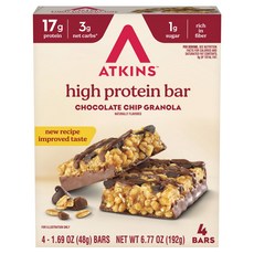 앳킨스 하이 프로틴 바 초콜릿 칩 그래놀라 4개입, 192g, 1개
