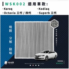 無味熊生物砂冷氣濾網 Skoda Karoq Kodiaq Octavia三/四代 Superb三代, 1個