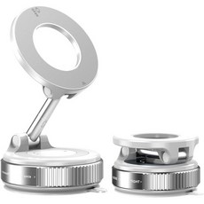 스난렌 업그레이드 360 나노 진공 마그네틱 휴대폰 홀더 108 LBS 헤비 듀티 흡입 마운트 iPhone 17 16 Pro Max와 호환되는 3000gf MagSafe, White