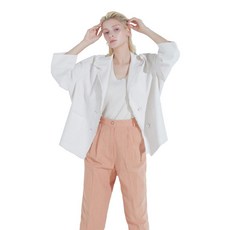 홈쇼핑HIT 후스타일 루즈핏 프린지 트위드 자켓 아이보리