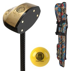 부쿠로혼마 우드 대한 파크골프협회 인증 파크골프채 A세트 (파크골프채 파크골프 가방 볼) 신장 160cm이상 850mm 오른손용, 가방(인디안)+볼(옐로우), L, 90도