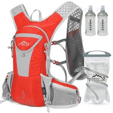 IX INOXTO 하이드레이션 팩 백팩 2L 하이드레이션 블래더 데이팩이 있는 경량 워, 다크 오렌지, 1개, Dark Orange