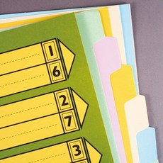 同春 171 A4十段隔頁紙 (10張入/包) 文件分類整理好幫手, 1個