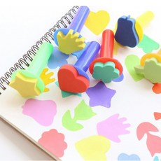 EVA 긴막대 도장 5종세트 모양찍기 놀이 미술도구 fre+193Nd